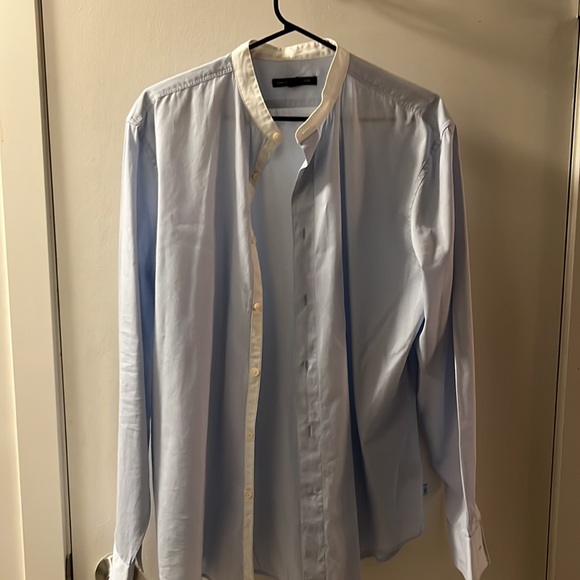 John Varvatos Medium button up Henley dress shirt. In great used condition. - Picture 1 of 5